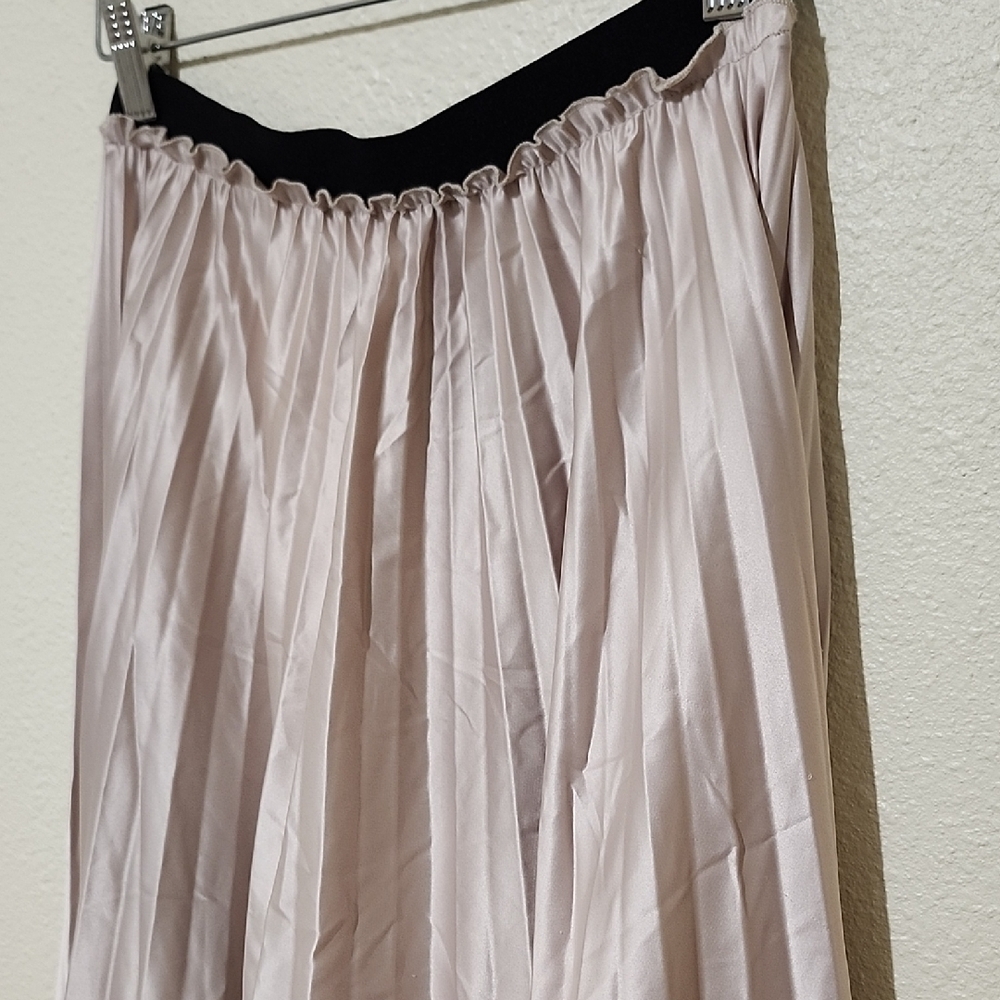 Zara Gold Midi Pleated Skirt for Cocktail - Picture 5 of 9